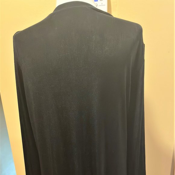 Chico's One Button Long Black Cardigan SZ Large - Picture 3 of 4